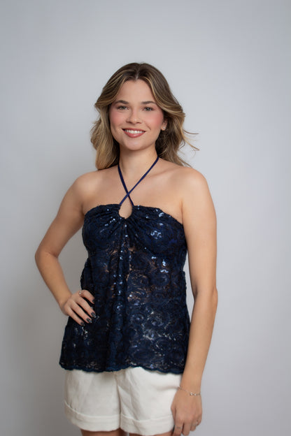 Bata Lírio Azul Marinho