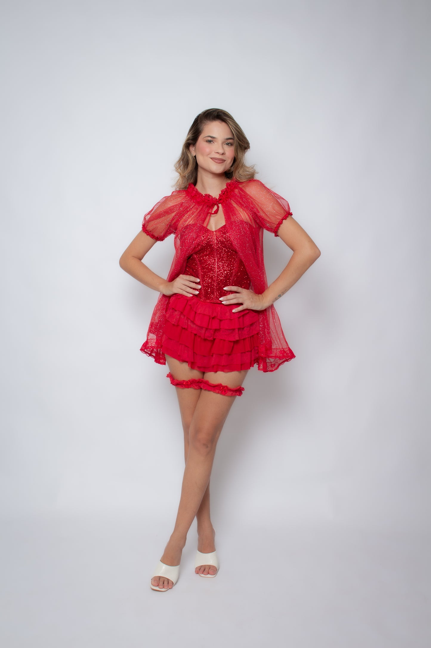 Combo Corset Espresso + Short Feather + Vestido Babydoll