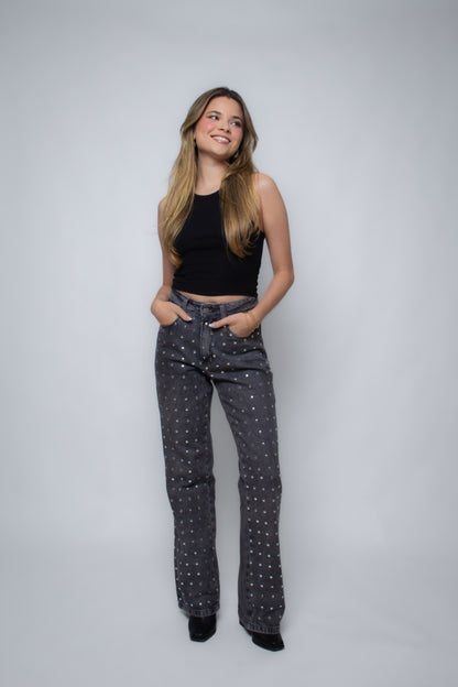Calça de tachinhas Aperture