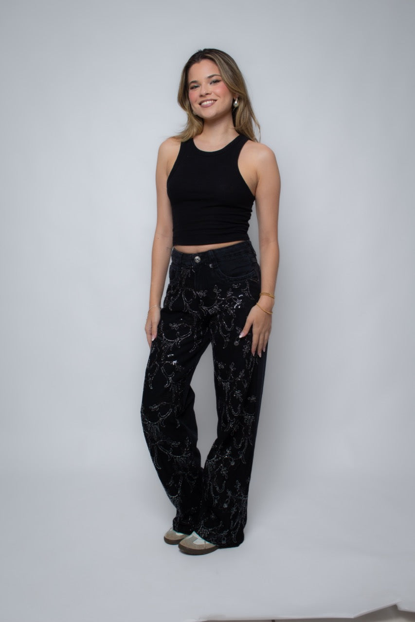 Calça preta Taste Back (Mandacaru)