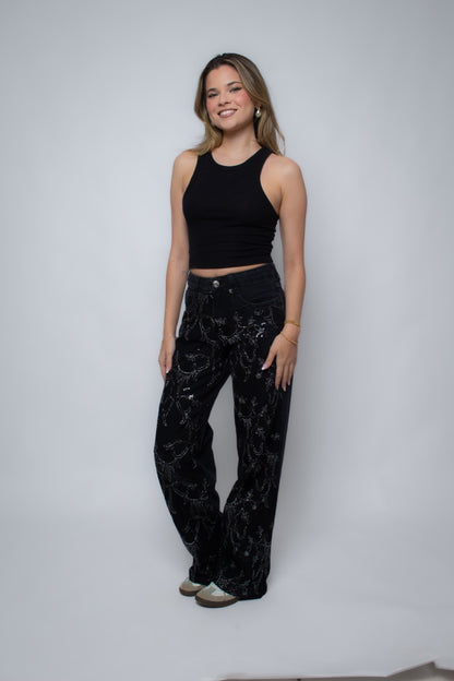 Calça preta Taste Back (Mandacaru)