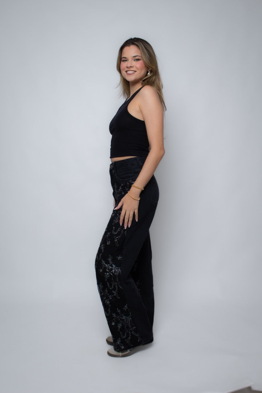 Calça preta Taste Back (Mandacaru)
