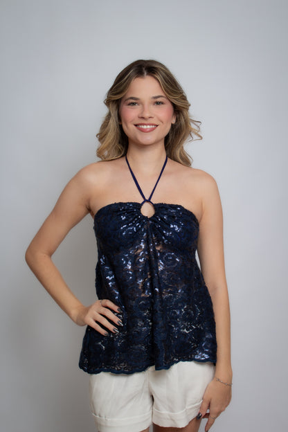 Bata Lírio Azul Marinho