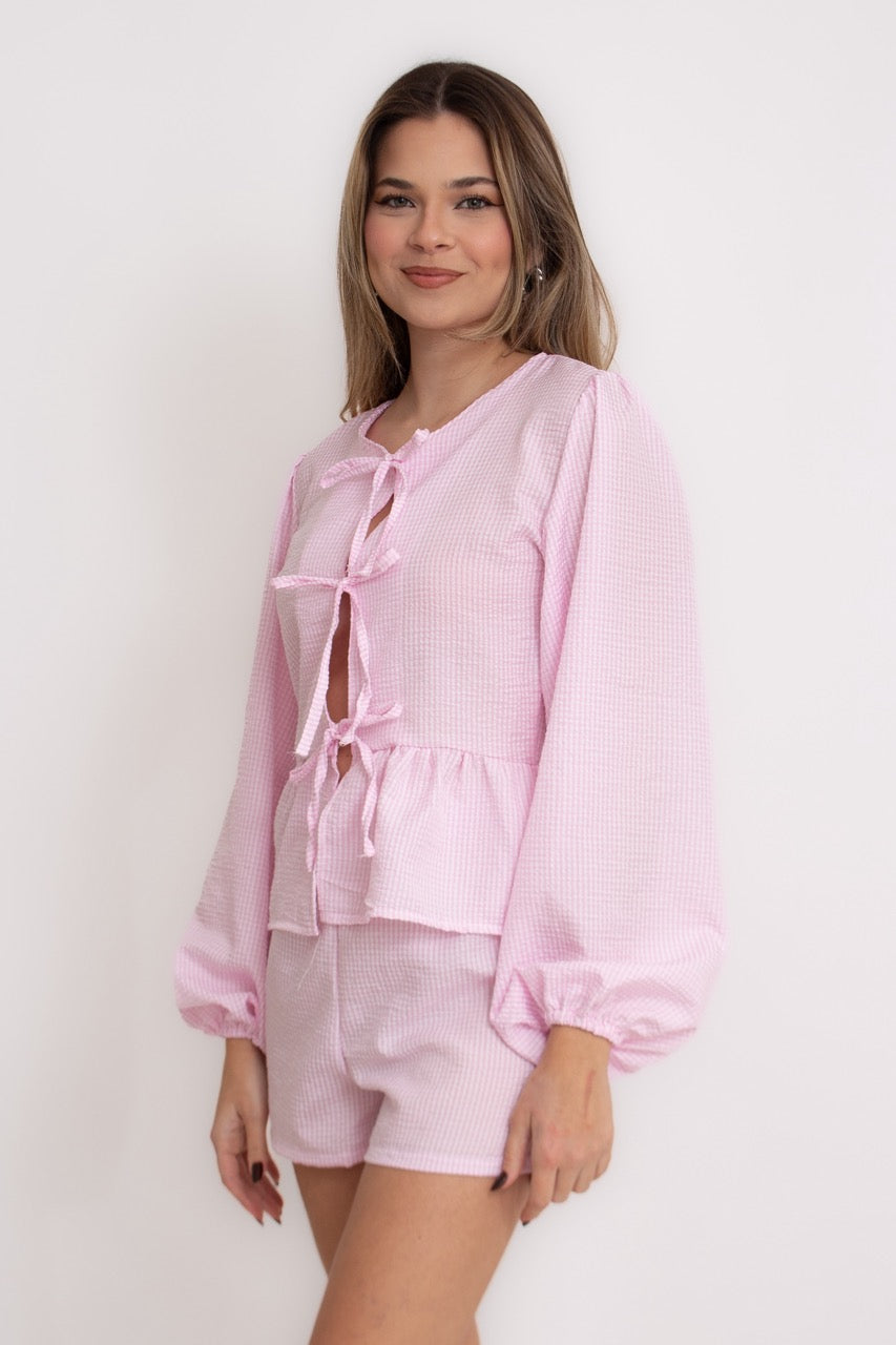 Bata Lacinhos Rosa Anis