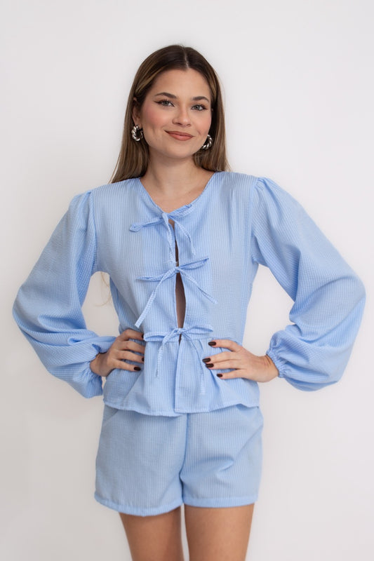 Bata Lacinhos Azul Anis - Versão Nova