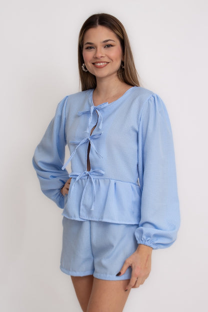 Bata Lacinhos Azul Anis - Versão Nova