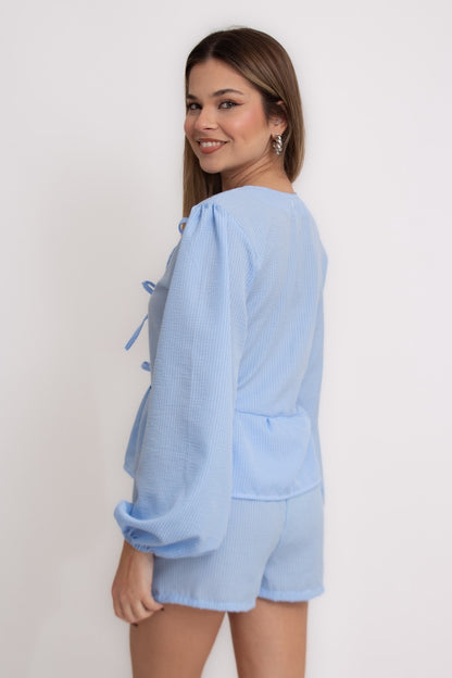 Bata Lacinhos Azul Anis - Versão Nova