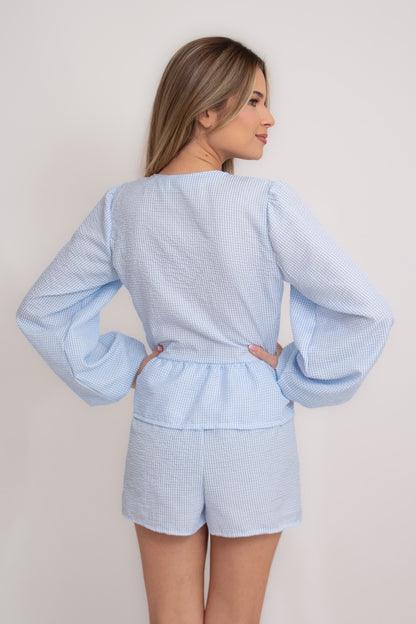 Bata Lacinhos Azul Anis