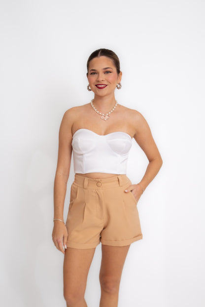 Short Dália Bege