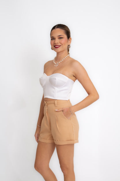 Short Dália Bege