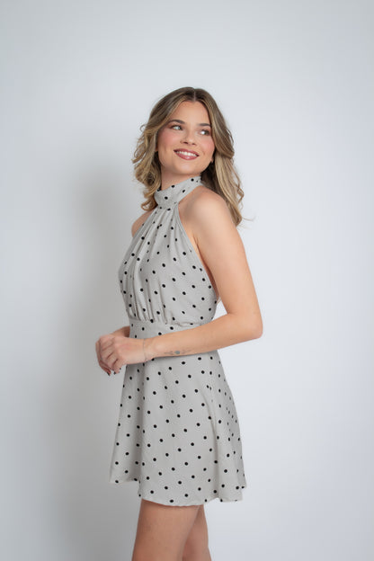 Vestido Hortência Cinza