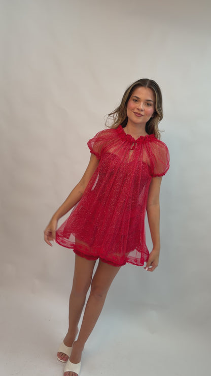 Combo Corset Espresso + Short Feather + Vestido Babydoll