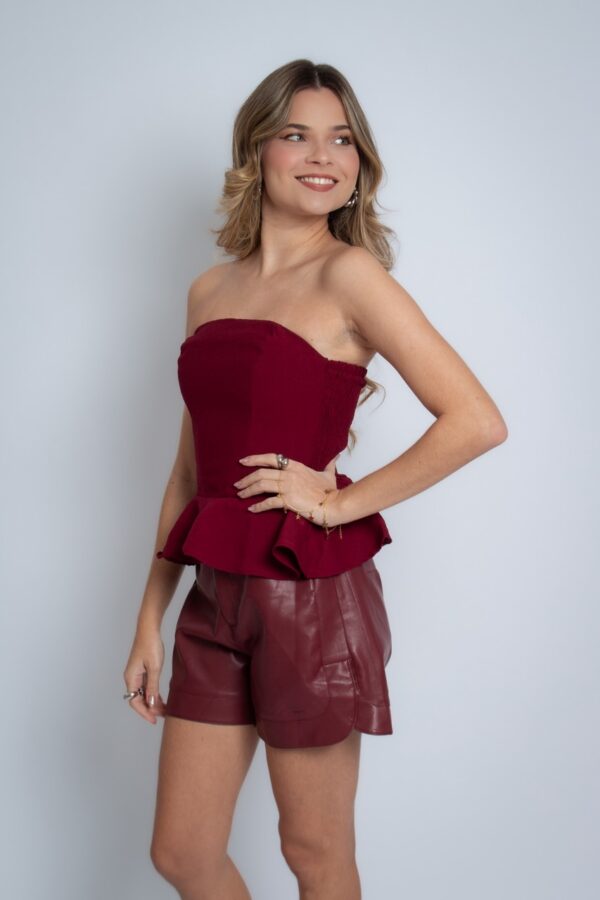 Blusa com Babado Marsala Tamareira - Image 2