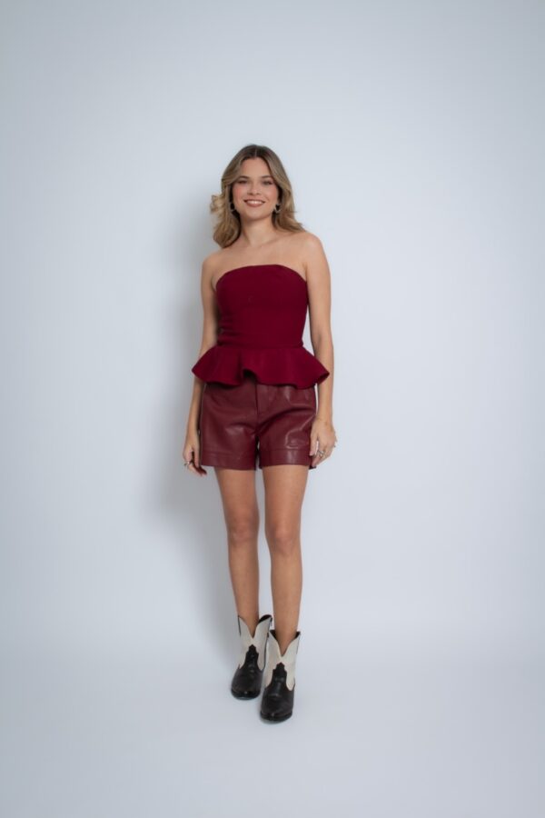 Blusa com Babado Marsala Tamareira - Image 4