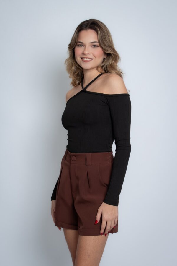 Blusa Manga Longa Ombro a ombro Basic - Image 2